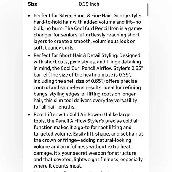 NEW Wavytalk Pencil Flat Iron, Cool Curl Pencil, Airflow Styler and Straightener - Picture 10 of 12